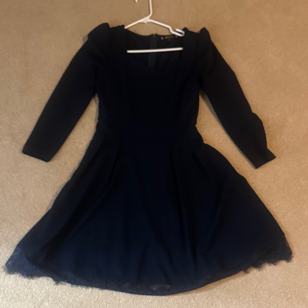 SHEIN Navy Blue Midi Dress